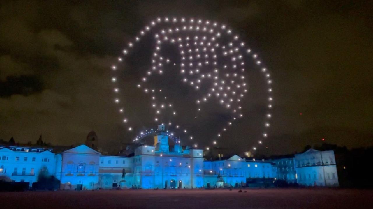 China new year's drone show