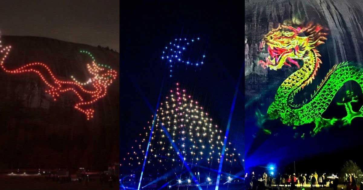 China new year's drone show